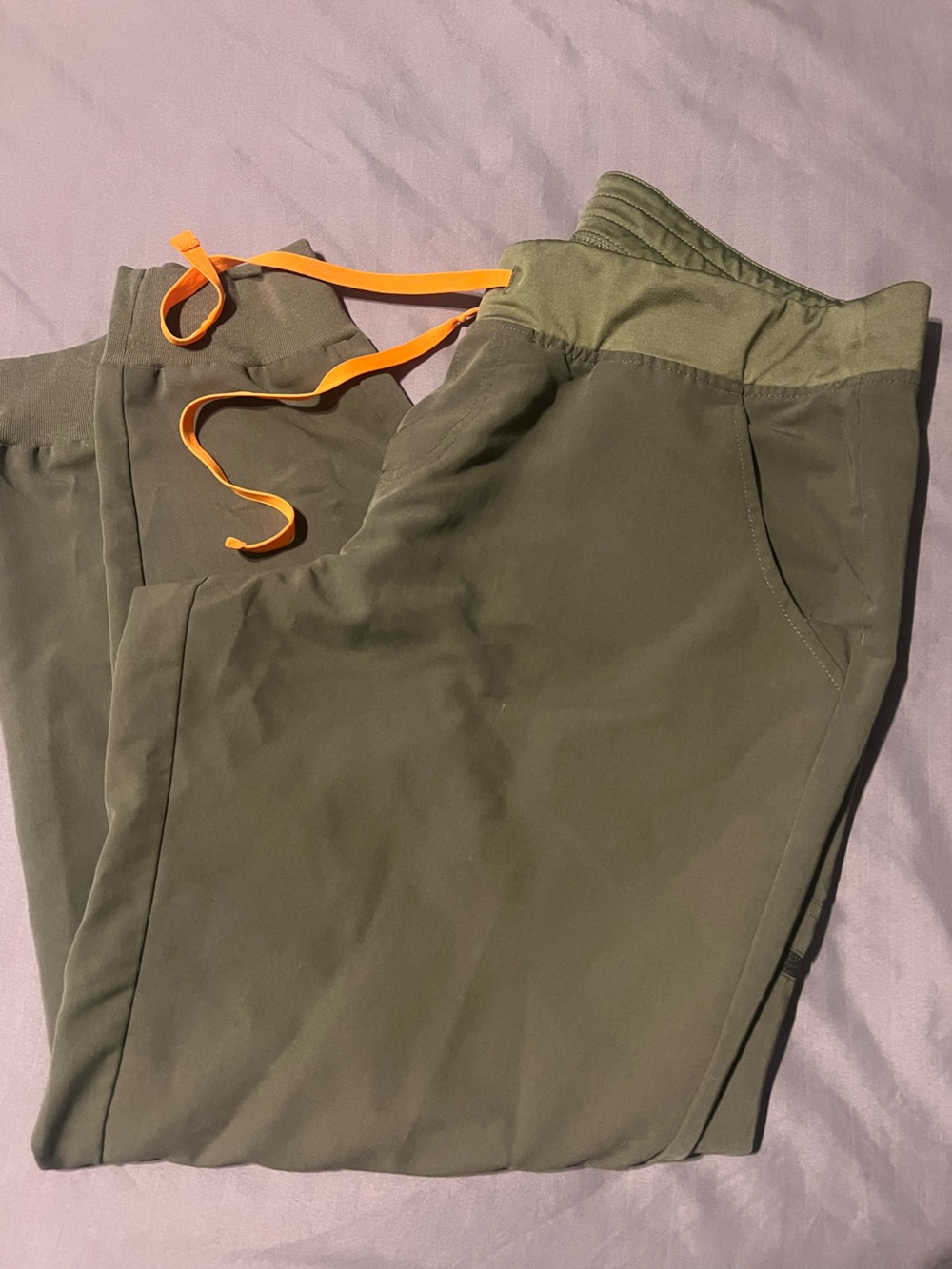 Figs Olive Green Medical Scrub Jogger with Drawstring Zamora technical XL pants